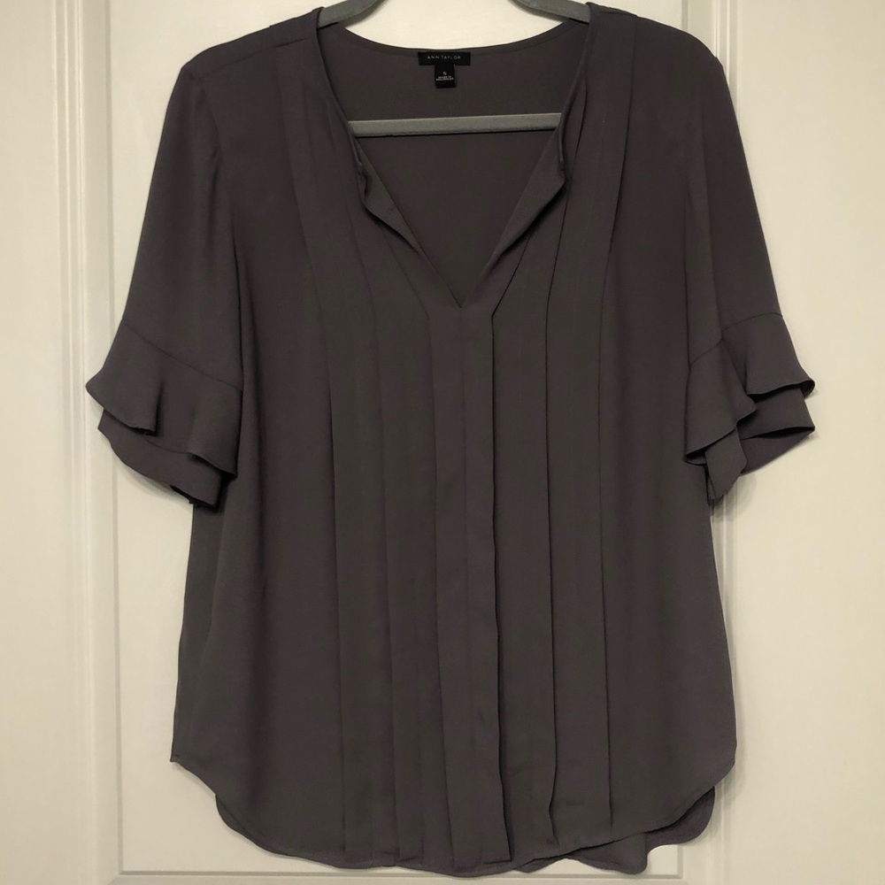 Grey Blouse - Ann Taylor Small